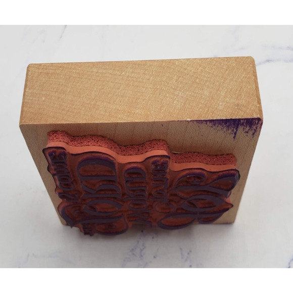 PSX Joy To the World Fancy Script F2325 Wood Mounted Rubber Stamp - Picture 3 of 7